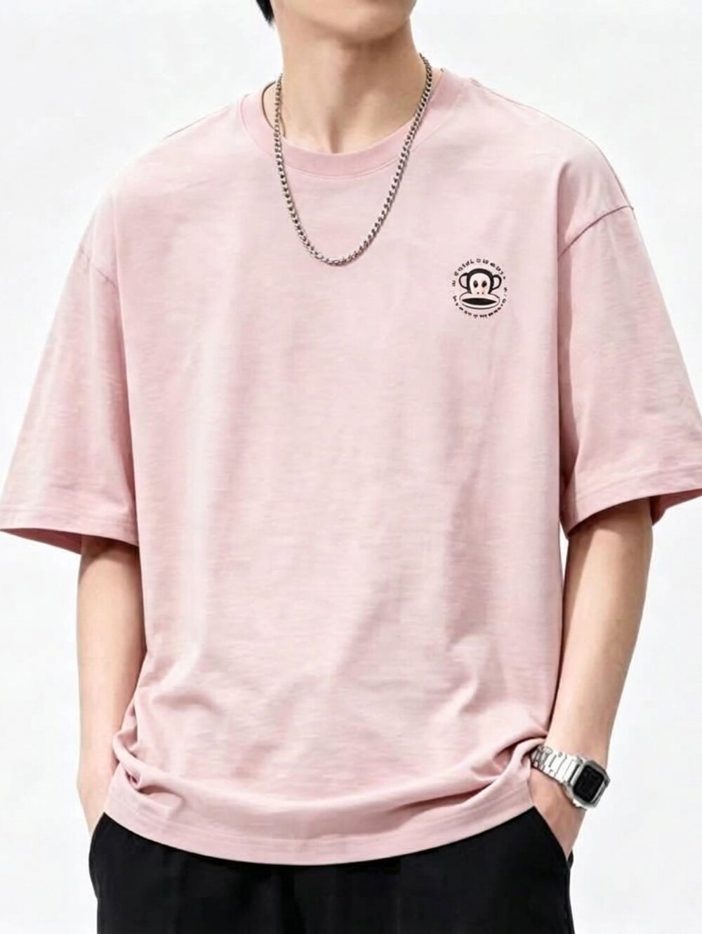 3/$44 🐒🐒Paul Frank Light Pink Graphic Tee - Small Chest Logo